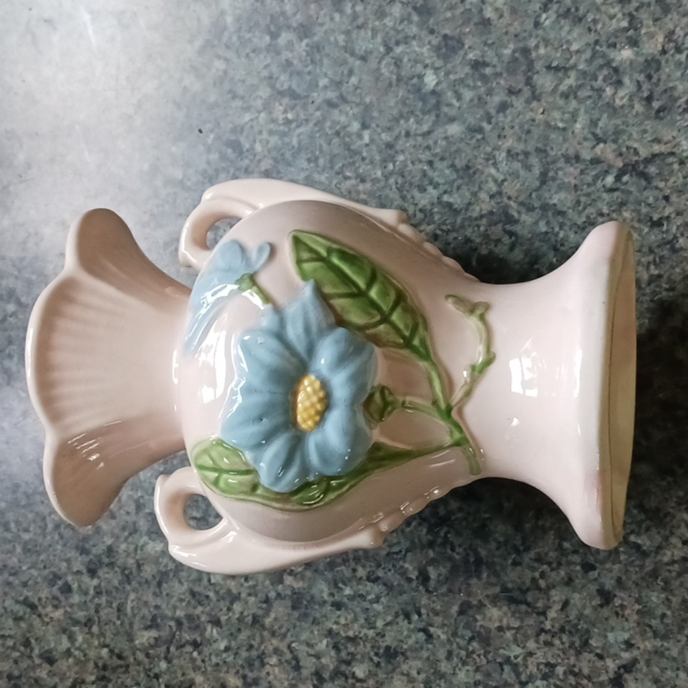 Vintage Hull Vase With Handles Signed USA Hull
